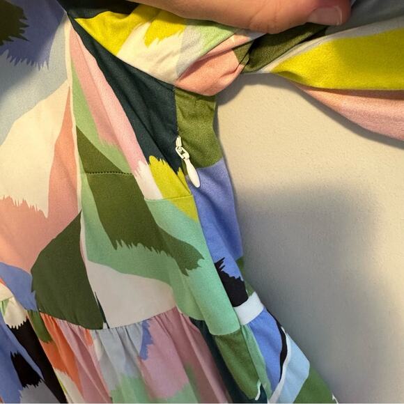 NWT Tuckernuck Crosby by Mollie Burch Green Pink Printed Maxi Dress Small - Picture 10 of 14